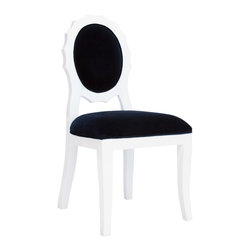 Worlds Away - Worlds Away Floral Velvet Chair - Dining Chairs
