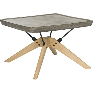 Safavieh Delartin Modern Concrete 14.57" Coffee Table Indoor/Outdoor