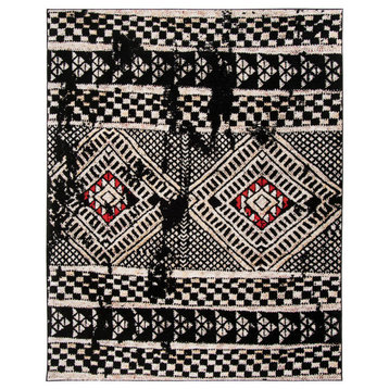 Safavieh Adirondack Collection ADR202 Rug, Black/Light Gray, 9'x12'