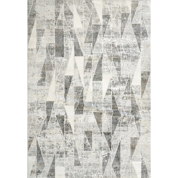 Dynamic Rugs Zen Polyester Area Rug Gray/Blue 2.2X7.7