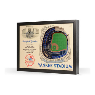 New York Yankees Baseball 18x18 inch Vintage Print Wood Sign