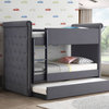 ACME Romana II Twin/Twin Bunk Bed and Trundle, Gray Fabric