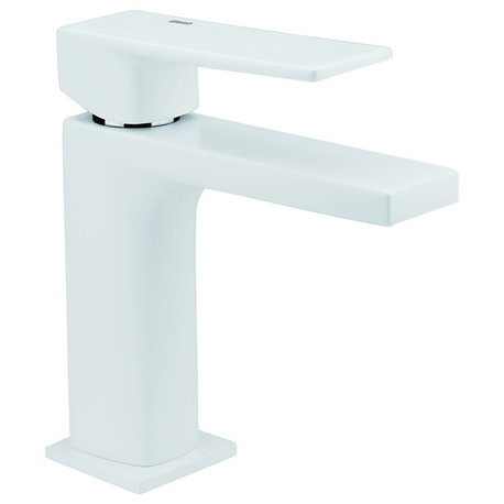 Single-Handle Bathroom Sink Faucet Kala White