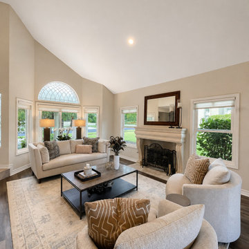 Warm Contemporary Living Room - AFTER
