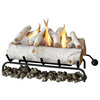 Real Flame 24 Inch Conversion Birch Log Set for Gel Fuel Fireplace