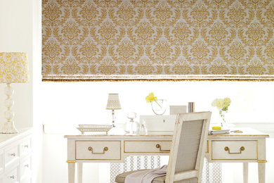 Example of a large classic master bedroom design in New York