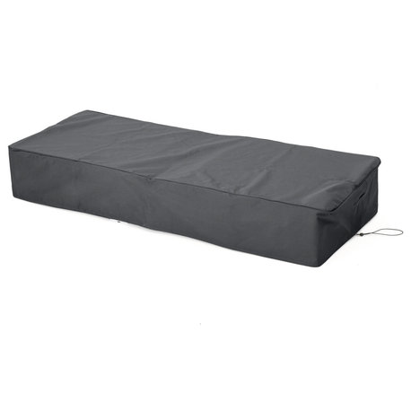 GDF Studio Charlene Outdoor Waterproof Chaise Lounge Cover, Gray