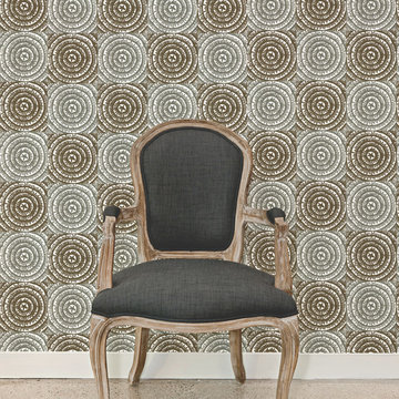 On The Mark Hand Block Printed Artisan Wallpaper by Sarah & Ruby