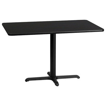 Flash Furniture Rectangular Laminate Table Top, 30"X48" With Table H Base
