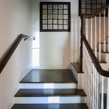 Traditional Staircase with Wood Handrail Detail