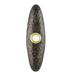 Hawk Hill Hardware - Hammered Doorell, Handmade Luxury Hardware, Bronze - Doorbells And Chimes