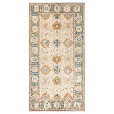 Eclectic, One-of-a-Kind Hand-Knotted Area Rug Ivory, 5'2"x9'10"