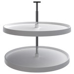Rev-A-Shelf - Polymer Full-Circle 2-Shelf Lazy Susans for Base Cabinets, White, 28"W - Rev-A-Shelf's polymer lazy susans are revered as the best on the market.  Whether you are replacing an old unit or just adding a lazy susan to your corner cabinet. You will not be disappointed with the high quality design and the durable rotating hardware that makes installation simple.