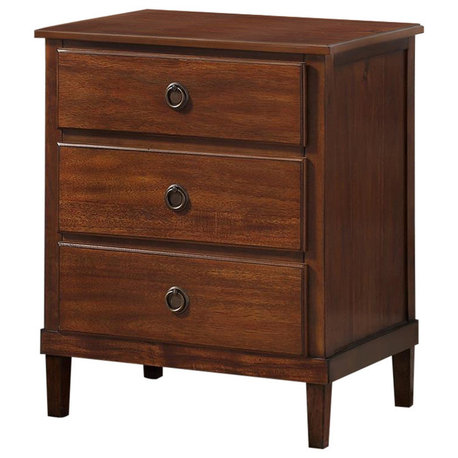 Cambridge Brown 3-Drawer Nightstand