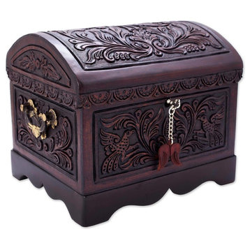 Andean Flight Cedar and Leather Decorative Box