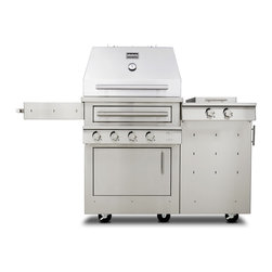 Kalamazoo Hybrid Fire Freestanding Grill with Side Burner - K500HS - Outdoor Grills