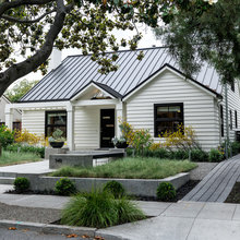 Planter boxes at gate
