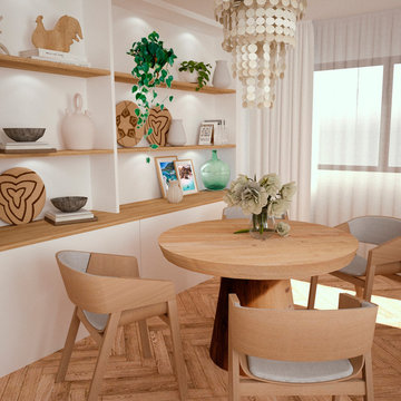 Decoración de salón comedor y cocina de 30 m²