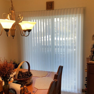 Vertical Sheer over Sliding Door