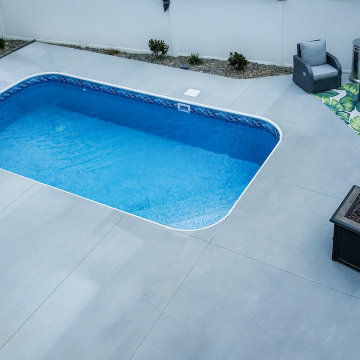 Custom Flat Bottom Inground Pool.