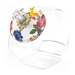 Cookie Jar with Flower Market Enamel Lid - White | MacKenzie-Childs - Kitchen Canisters And Jars