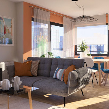 Décoration pièce de vie - Appartement à Nantes