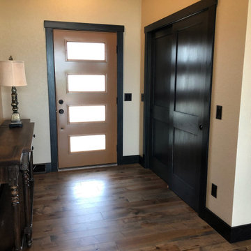 Contemporary Door with Clear Glass