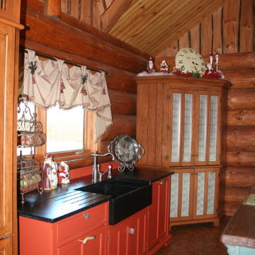 Rustic Log Home Kitchen