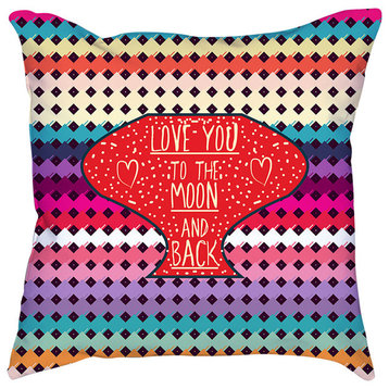 Love You To The Moon And Back Pillow Cover