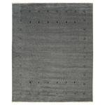 Eastern Rugs - Hand-knotted Wool Gray Contemporary Transitional  Rug, 9'x12' - Gray Contemporary Lori Baft Rug, 9'x12'. This handsome wool handmade rug is made in the original Lori Baft style. It is sure bring warmth and improve any room decor. High-quality handmade construction, 100% soft, plush wool