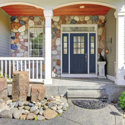 Masonite Performance Door System Belleville 9 Panel Exterior Fiberglass Door - Front Doors