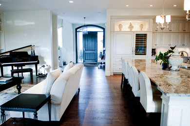 Family room - contemporary family room idea in Edmonton