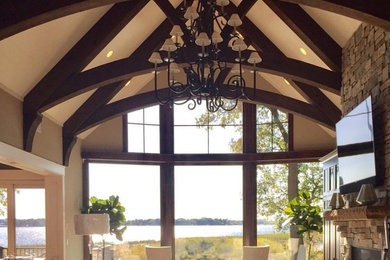 Mountain style family room photo in Other