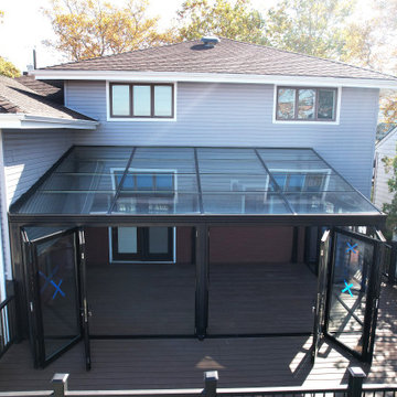 Custom Four-Season Sunroom with Wide-Opening Bi-Fold Doors – Ridgefield, NJ