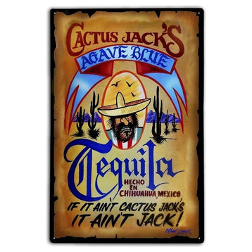 Cactus Jack's Tequila Wanted Poster, Classic Metal Sign