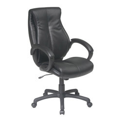 Deluxe High Back Leather Office Chair - Office Chairs