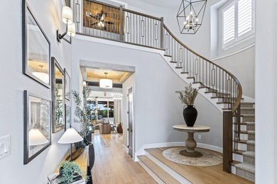 Transitional home design photo in Dallas