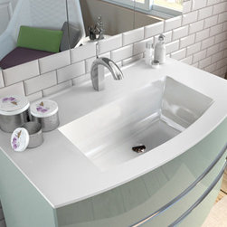 Naples Bathroom Remodel with green Vanity - Bathroom Vanities And Sink Consoles