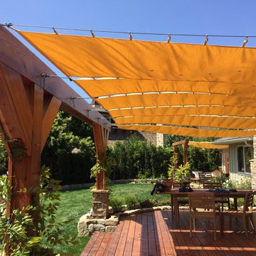 Malibu Pergola Glide-on Wire Shades