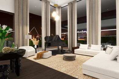 Inspiration for a contemporary living room remodel in New York