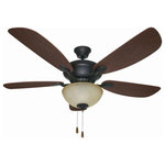 Litex - Litex VN52ABZ5L Viento - 52" Single Light LED Ceiling Fan - The Litex Viento LED ceiling fan has a classic styViento 52" Single Li Aged Bronze Reversib *UL Approved: YES Energy Star Qualified: YES ADA Certified: n/a  *Number of Lights: Lamp: 2-*Wattage:6.5w Medium base LED bulb(s) *Bulb Included:Yes *Bulb Type:Medium base LED *Finish Type:Aged Bronze
