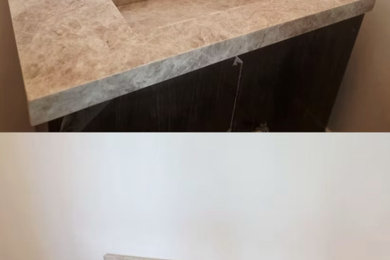 Powder room - modern powder room idea in Miami