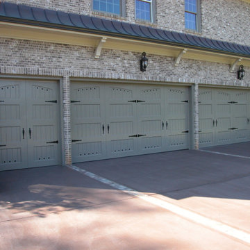 Custom Painted Wood Carriage Garage Doors