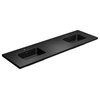 Dyconn Faucet 74" Solid Surface Vanity Top, Black