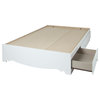 South Shore Crystal Full Mates Bed, 54'' With 3 Drawers, Pure White