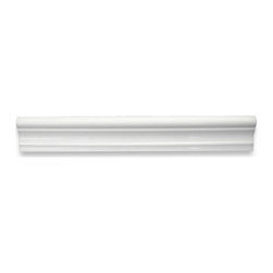 Stone Center Corp - White Thassos Marble Chair Rail Trim Molding 2x12 Polished, 1 piece - Accent Trim And Border Tile