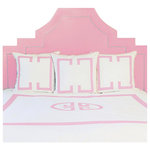 Jill Sorensen - Powder Pink Deco Duvet Cover, Queen - Luxurious 215 thread count cotton percale