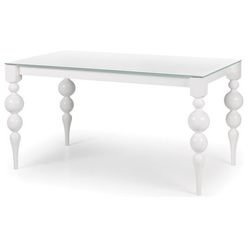 Laurel Glass Top Dining Table