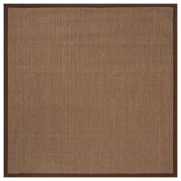 Safavieh Natural Fiber Collection NF131 Rug, Brown, 6' Square