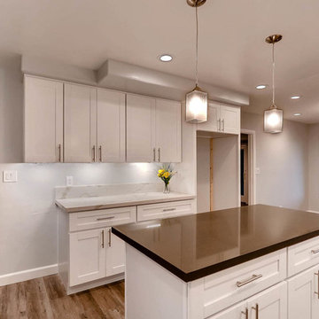 Modern, Bright, Marble Kitchen